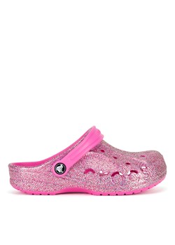 Klapki Crocs BAYA GLITTER CLOG T 207014-7AA Różowy ze sklepu eobuwie.pl w kategorii Klapki dziecięce - zdjęcie 179038049