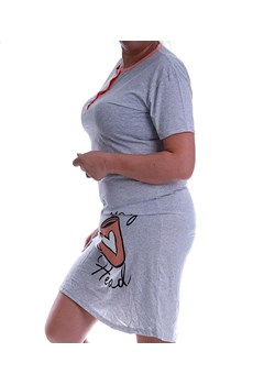 Szara koszula nocna z kubkiem Size Plus /H2-K43  P54 202/ ze sklepu Pantofelek24.pl w kategorii Koszule nocne - zdjęcie 179044576