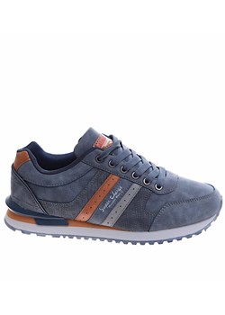 Wiązane casualowe buty sportowe Navy /E1-3 16678  T428/ ze sklepu Pantofelek24.pl w kategorii Buty sportowe męskie - zdjęcie 179051019