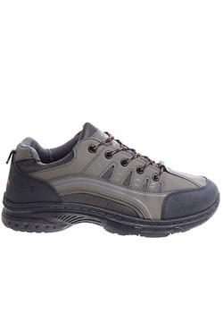 Sznurowane męskie buty trekkingowe Zielone /D7-1 10394 S399/ ze sklepu Pantofelek24.pl w kategorii Buty trekkingowe męskie - zdjęcie 179055335