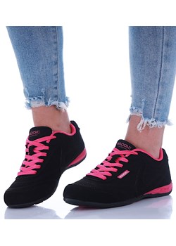 Lekkie czarno fuksjowe buty sportowe /D4-1 H2 14737 S149/ ze sklepu Pantofelek24.pl w kategorii Buty sportowe damskie - zdjęcie 179061158