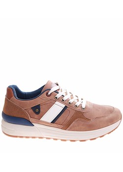 Sznurowane brązowe męskie buty sportowe /D7-3 16970 T488/ ze sklepu Pantofelek24.pl w kategorii Buty sportowe męskie - zdjęcie 179064777