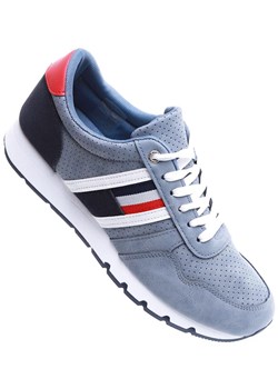 Sznurowane szare męskie buty sportowe /G3-1 15602 T488/ ze sklepu Pantofelek24.pl w kategorii Trampki męskie - zdjęcie 179065378