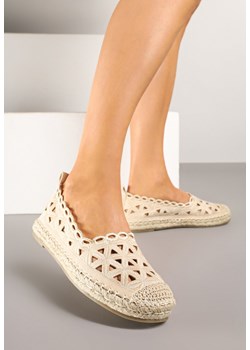 Beżowe Espadryle Ażurową Cholewką i Plecionką Ismio ze sklepu born2be.pl w kategorii Espadryle damskie - zdjęcie 179075929