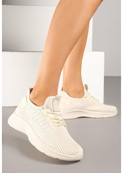 Beżowe Buty Sportowe Sneakersy z Elastyczną Cholewką Ulithiela ze sklepu born2be.pl w kategorii Buty sportowe damskie - zdjęcie 179075986