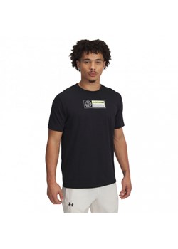 Męski t-shirt z nadrukiem Under Armour UA M 60/40s Hoops SS - czarny ze sklepu Sportstylestory.com w kategorii T-shirty męskie - zdjęcie 179080205
