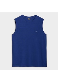Męska koszulka bez rękawów 4F 4FRSS25TSLEM233 - granatowa ze sklepu Sportstylestory.com w kategorii T-shirty męskie - zdjęcie 179080265