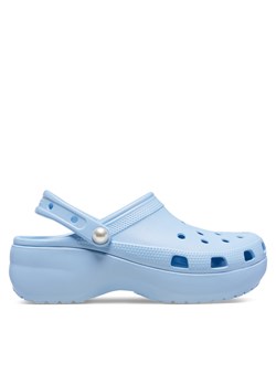 Klapki Crocs Classic Platform Pearl Clog 211231 Niebieski ze sklepu eobuwie.pl w kategorii Klapki damskie - zdjęcie 179088115