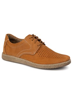 Buty męskie skórzane Casual 933/L/2 rude ze sklepu butyolivier w kategorii Półbuty męskie - zdjęcie 179089007