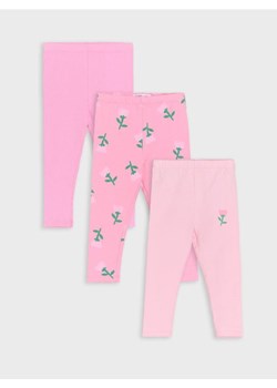 Sinsay - Legginsy 3 pack - różowy ze sklepu Sinsay w kategorii Spodnie dziewczęce - zdjęcie 179089635