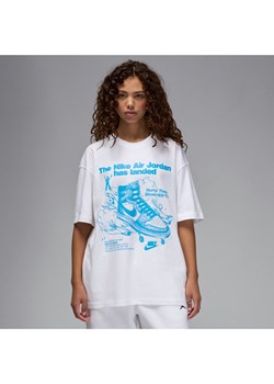 Damski T-shirt oversize z grafiką Jordan - Biel ze sklepu Nike poland w kategorii Bluzki damskie - zdjęcie 179089728