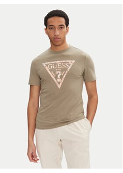 Guess T-Shirt 173003 Zielony Classic Fit ze sklepu MODIVO w kategorii T-shirty męskie - zdjęcie 179092676