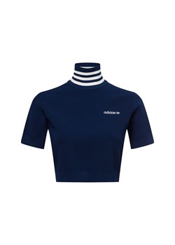 adidas Originals Damska koszulka crop Kobiety Sztuczne włókno granatowy wzorzysty ze sklepu vangraaf w kategorii Bluzki damskie - zdjęcie 179094085