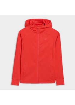 Damska bluza treningowa 4F 4FRSS25TFSWF467 - czerwona ze sklepu Sportstylestory.com w kategorii Bluzy damskie - zdjęcie 179098038