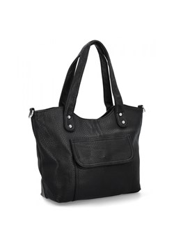 Stylowa Torebka Damska Shopper Bag firmy Herisson 17B374 Czarna ze sklepu PaniTorbalska w kategorii Torby Shopper bag - zdjęcie 179099396
