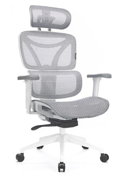 Ergonomiczny biały fotel biurowy z nylonową podstawą - Lirena ze sklepu Edinos.pl w kategorii Krzesła biurowe - zdjęcie 179102007