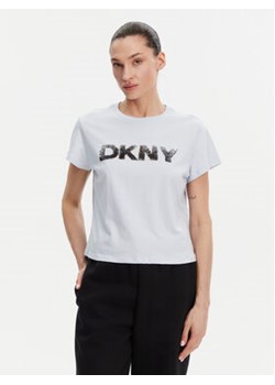 DKNY T-Shirt DP4T1035 Błękitny Regular Fit ze sklepu MODIVO w kategorii Bluzki damskie - zdjęcie 179103616