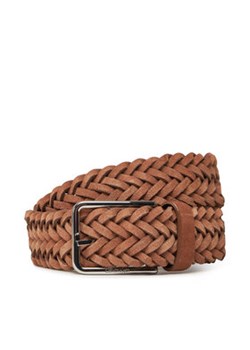 Calvin Klein Pasek Męski Warmth Braided Suede 35Mm K50K512841 Brązowy ze sklepu MODIVO w kategorii Paski męskie - zdjęcie 179103737