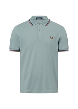 Fred Perry Męska koszulka polo Mężczyźni Bawełna jasnoniebieski jednolity ze sklepu vangraaf w kategorii T-shirty męskie - zdjęcie 179105917