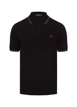 Fred Perry Męska koszulka polo Mężczyźni Bawełna czarny jednolity ze sklepu vangraaf w kategorii T-shirty męskie - zdjęcie 179105918