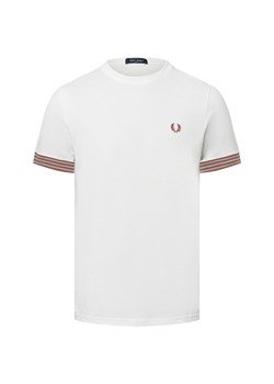 Fred Perry Koszulka męska Mężczyźni Bawełna écru jednolity ze sklepu vangraaf w kategorii T-shirty męskie - zdjęcie 179105939