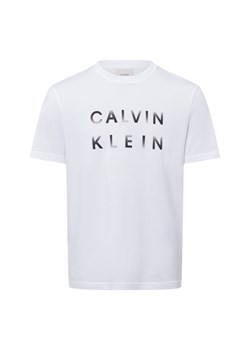 Calvin Klein Koszulka męska Mężczyźni Bawełna biały jednolity ze sklepu vangraaf w kategorii T-shirty męskie - zdjęcie 179105948