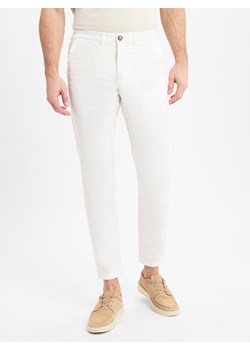 Selected Spodnie Mężczyźni Bawełna biały jednolity ze sklepu vangraaf w kategorii Spodnie męskie - zdjęcie 179105966