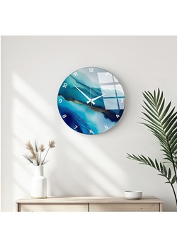 ABERTO DESIGN Zegar ścienny w kolorze niebiesko-turkusowym - Ø 40 cm ze sklepu Limango Polska w kategorii Zegary - zdjęcie 179109488