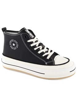 Trampki za kostkę Big Star OO274062 na platformie czarne ze sklepu ButyModne.pl w kategorii Trampki damskie - zdjęcie 179112548