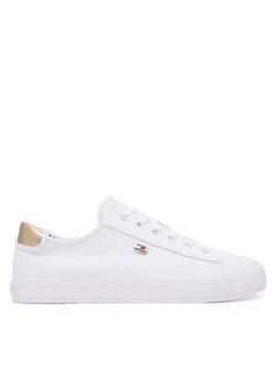 Tommy Hilfiger Sneakersy Vulc Canvas Lace Up Sneaker FW0FW08647 Biały ze sklepu MODIVO w kategorii Buty sportowe damskie - zdjęcie 179115988