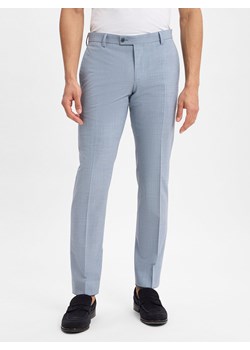 Finshley & Harding Męskie spodnie garniturowe z zawartością wełny dziewiczej - Mitch Mężczyźni Modern Fit niebieski wzorzysty - id: 759562-0001-00240 - marki Finshley & Harding - 179117427 Finshley & Harding Męskie spodnie garniturowe z zawartością wełny dziewiczej - Mitch Mężczyźni Modern Fit niebieski wzorzysty ze sklepu vangraaf w kategorii Spodnie męskie - zdjęcie 179117427