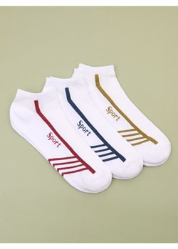 Sinsay - Skarpetki 3 pack - biały ze sklepu Sinsay w kategorii Skarpetki męskie - zdjęcie 179119905