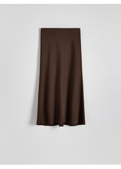 Reserved - Spódnica midi - ciemnobrązowy ze sklepu Reserved w kategorii Spódnice - zdjęcie 179122539