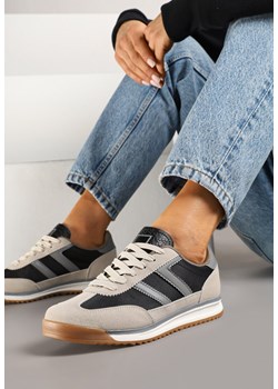 Czarne Sneakersy Ozdobione Paskami Nairalina ze sklepu renee.pl w kategorii Buty sportowe damskie - zdjęcie 179124429