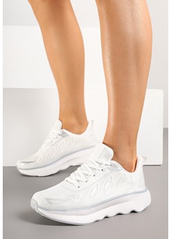 Białe Sneakersy na Podeszwie z Pianki Zdobione Geometrycznymi Detalami Ulianavia ze sklepu renee.pl w kategorii Buty sportowe damskie - zdjęcie 179124495