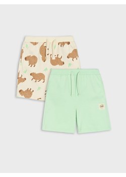 Sinsay - Szorty z motywem kapibary 2 pack - kremowy ze sklepu Sinsay w kategorii Spodenki chłopięce - zdjęcie 179127117