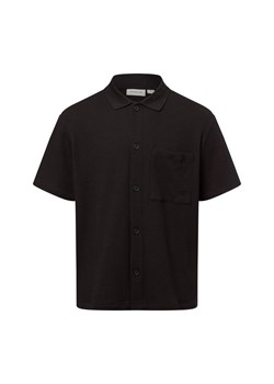 Calvin Klein Jeans Męska koszula casual Mężczyźni czarny jednolity ze sklepu vangraaf w kategorii Koszule męskie - zdjęcie 179128259