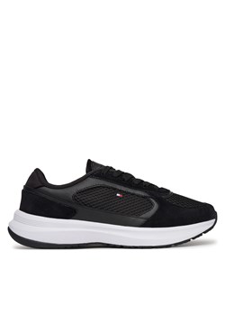 Sneakersy Tommy Hilfiger Sporty Runner FW0FW08644 Czarny ze sklepu eobuwie.pl w kategorii Buty sportowe damskie - zdjęcie 179130097