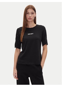 DKNY T-Shirt P4JHBRJQ Czarny Regular Fit ze sklepu MODIVO w kategorii Bluzki damskie - zdjęcie 179130745