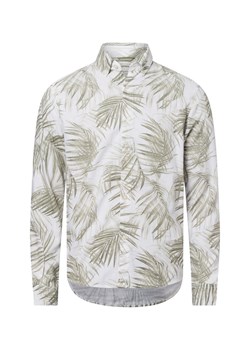Tom Tailor Denim Męska koszula casual z zawartością lnu Mężczyźni Comfort Fit wiskoza trzcinowy wzorzysty ze sklepu vangraaf w kategorii Koszule męskie - zdjęcie 179137437