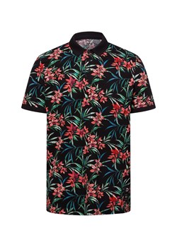 Tom Tailor Denim Męska koszulka polo Mężczyźni Bawełna czarny wzorzysty ze sklepu vangraaf w kategorii T-shirty męskie - zdjęcie 179137438