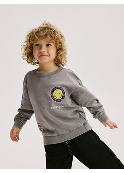 Reserved - Longsleeve SmileyWorld® - ciemnoszary ze sklepu Reserved w kategorii T-shirty chłopięce - zdjęcie 179138678