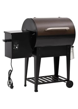 Czarny grill na pellet z dolną półką C3-B40 ze sklepu Edinos.pl w kategorii Ogród i taras - zdjęcie 179144599