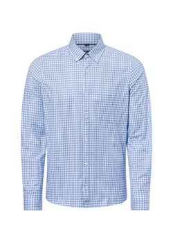 Nils Sundström Męska koszula biznesowa Mężczyźni Slim Fit Bawełna jasnoniebieski w kratkę ze sklepu vangraaf w kategorii Koszule męskie - zdjęcie 179146875