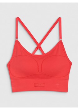 Biustonosz treningowy 4F 4FRSS25USBAF199 - czerwony ze sklepu Sportstylestory.com w kategorii Biustonosze - zdjęcie 179147439