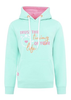 Zwillingsherz Bluza &quot;Trust the Timing&quot; w kolorze turkusowym ze sklepu Limango Polska w kategorii Bluzy damskie - zdjęcie 179152509