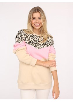 Zwillingsherz Bluza &quot;Konny&quot; w kolorze beżowo-jasnoróżowo-czarnym ze sklepu Limango Polska w kategorii Bluzy damskie - zdjęcie 179152525