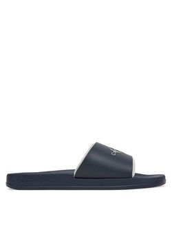 Klapki Calvin Klein Jeans Slide Rubber Neoprene Monologo YM0YM00361 Granatowy ze sklepu eobuwie.pl w kategorii Klapki męskie - zdjęcie 179155637