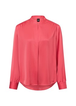 BOSS Jedwabna bluzka damska - Banora18 Kobiety koralowy jednolity ze sklepu vangraaf w kategorii Bluzki damskie - zdjęcie 179157936