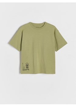 Reserved - T-shirt z nadrukiem - zielony ze sklepu Reserved w kategorii T-shirty chłopięce - zdjęcie 179163805
